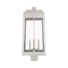  20859-91 - 3 Lt Brushed Nickel Outdoor Post Top Lantern