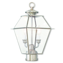  2284-91 - 2 Light Brushed Nickel Post-Top Lantern