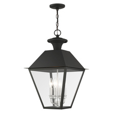  27224-04 - 4 Lt Black Outdoor Pendant Lantern