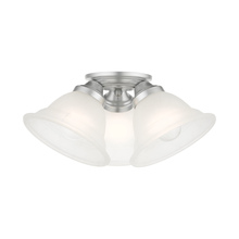  40727-81 - 3 Lt Painted Satin Nickel Flush Mount