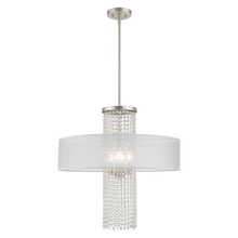  41122-91 - 4 Lt Brushed Nickel Pendant Chandelier