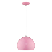  41181-79 - 1 Lt Shiny Pink Mini Pendant