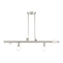  45866-91 - 6 Lt Brushed Nickel Linear Chandelier