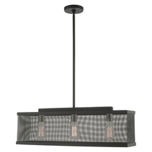  46213-04 - 3 Lt Black Chandelier