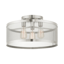  46219-91 - 3 Lt Brushed Nickel Semi Flush Mount