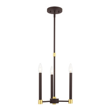  46883-07 - 3 Lt Bronze Chandelier