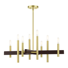  49348-12 - 8 Lt Satin Brass  Chandelier