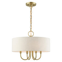  49804-01 - 4 Lt Antique Brass Pendant Chandelier