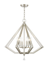  50666-91 - 6 Light Brushed Nickel Chandelier