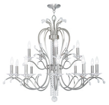  51009-91 - 10 Light + 5 Light BN Chandelier