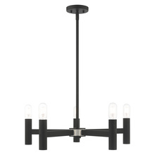  51135-04 - 5 Lt Black Chandelier