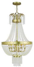  51856-28 - 6 Light Winter Gold Pendant Chandelier