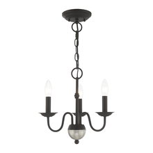  52163-04 - 3 Lt Black Mini Chandelier