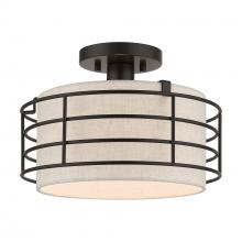  55117-92 - 1 Light English Bronze Medium Semi-Flush