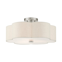  58064-91 - 3 Lt Brushed Nickel Semi Flush