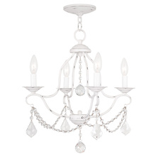  6424-60 - 4 Light Antique White Mini Chandelier