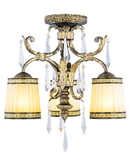  8804-65 - 3 Light Vintage Gold Leaf Ceiling Mount