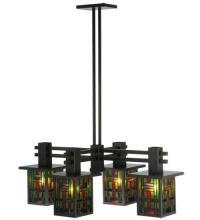  121739 - 36"L Hausman Mission 4 LT Oblong Chandelier