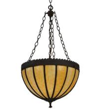  129670 - 17"W Gothic Beige Inverted Pendant