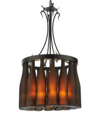  133651 - 18"W Tuscan Vineyard Villa 16 Wine Bottle Chandelier