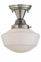  143957 - 9" Wide Revival Schoolhouse W/Traditional Globe Semi-Flushmount