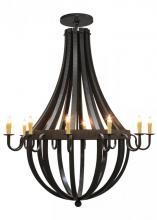  149172 - 72"W Barrel Stave Metallo 12 LT Chandelier