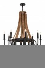  152768 - 43"W Barrel Stave Madera 8 LT Chandelier