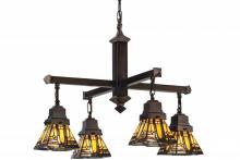  153607 - 25.5"W Sierra Prairie Mission 4 LT Chandelier