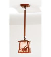  15507 - 7.5"Sq Cowboy & Steer Pendant