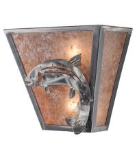  15676 - 13"W Leaping Trout Wall Sconce