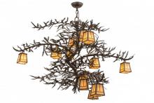  158680 - 52" Wide Pine Branch Valley View 12 Light Chandelier