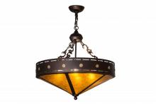  163113 - 24" Wide Craftsman Target Inverted Pendant