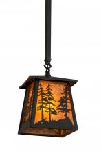  166497 - 7"Sq Tall Pines Pendant