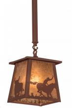  169618 - 7"Sq Cowboy & Steer Pendant