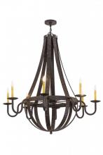  169875 - 48"W Barrel Stave Metallo 8 LT Chandelier