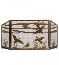 Meyda Green 187785 - 66" Wide X 32" High Ducks in Flight Fireplace Screen