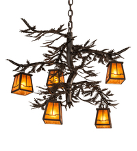  214291 - 29" Wide Pine Branch Valley View 5 Light Chandelier