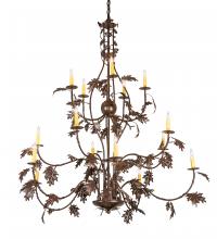  219577 - 48" Wide Oak Leaf 15 Light Chandelier