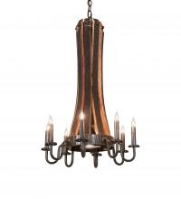  219855 - 20" Wide Barrel Stave Madera 8 Light Chandelier