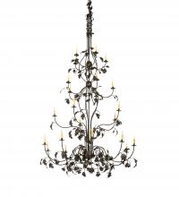  221298 - 72" Wide Oak Leaf 25 Light Chandelier