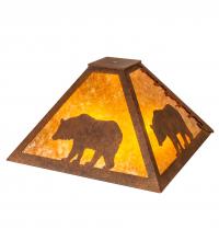 Meyda Green 244685 - 24" Square Lone Bear Shade