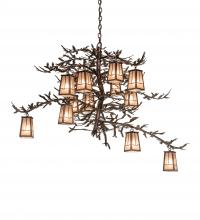  251446 - 52" Wide Pine Branch Valley View 12 Light Chandelier