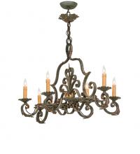  254930 - 36" Long Rosalie 6 Light Chandelier