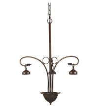  25888 - 24"W Mahogany Bronze 3 LT Chandelier Hardware