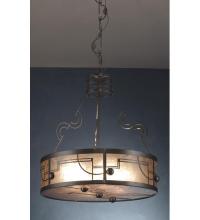  82483 - 25" Wide Revival Deco Inverted Pendant