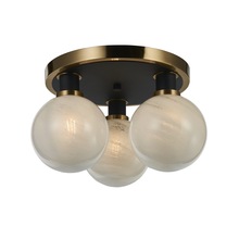  AC11873SW - Gem Collection 3-Light Pendant Black and Brushed Brass