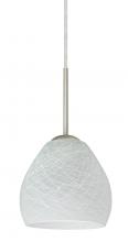  1BT-412260-LED-SN - Besa Bolla LED Pendant Cocoon Satin Nickel 1x9W LED