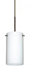  1BT-440407-MED-BR - Besa Stilo 7 Pendant Bronze Opal Matte 1x40W B10 Med