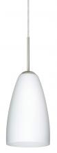  1JC-151107-LED-SN - Besa Riva 9 LED Pendant Opal Matte Satin Nickel 1x9W LED