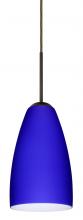  1JC-1511CM-LED-BR - Besa Riva 9 LED Pendant Cobalt Blue Matte Bronze 1x9W LED